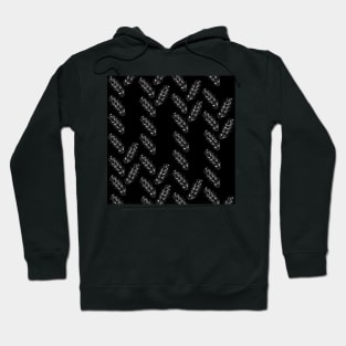 Black and White Twig Pattern Hoodie